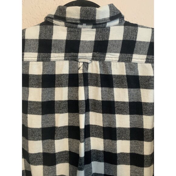 Denim & Flower Ricky Singh Men's Flannel Buffallo Black & White Size M - Picture 4 of 7
